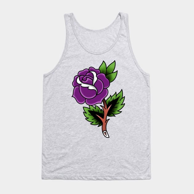 Purple Rose Tank Top by Mertalou